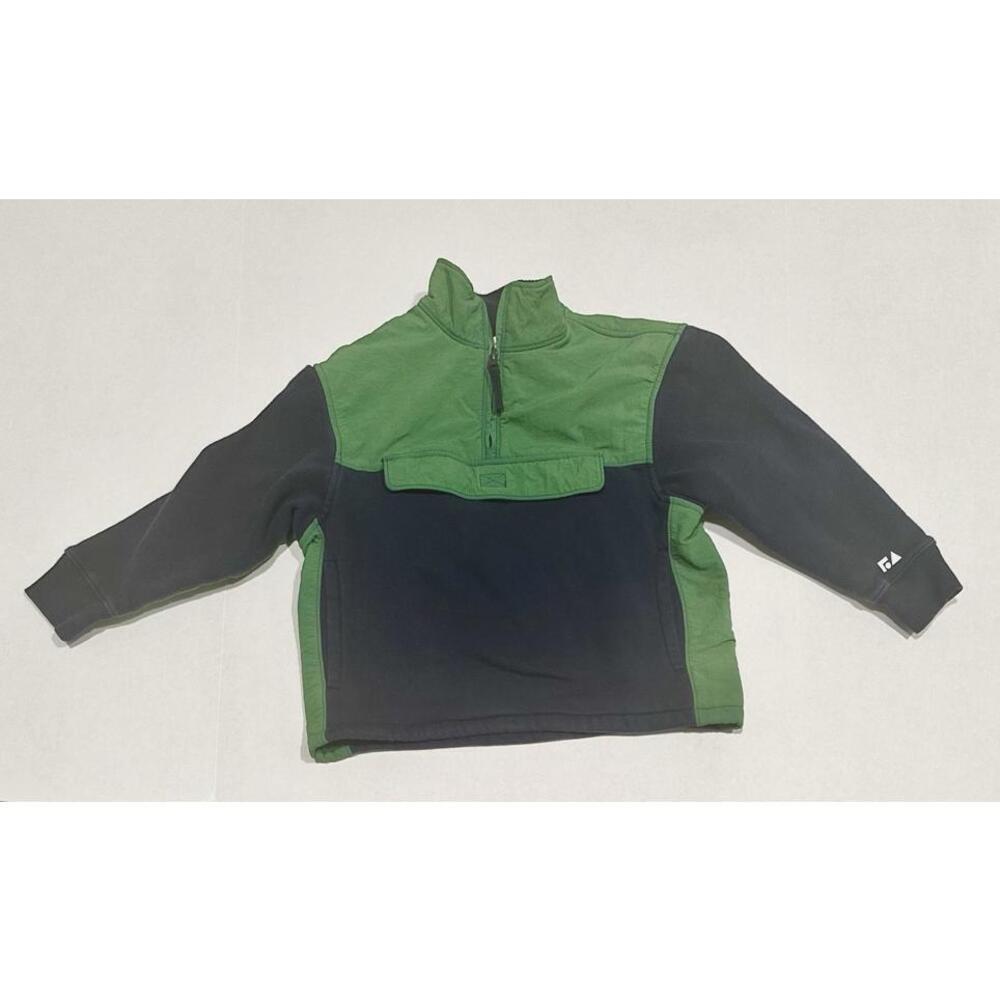 Free Assembly Boys Jacket Collared Half Zip Long Sleeve Green Dark Blue Size M 8 - Picture 4 of 12